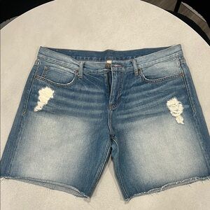 Banana Republic Blue Jean Shorts Distressed Cut-Off